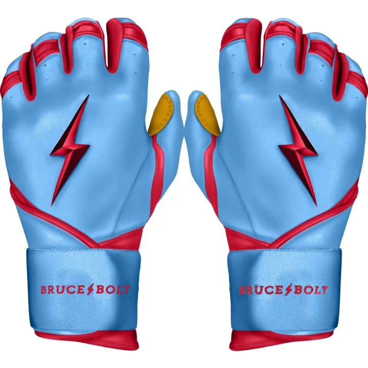 Sale BADER Series Long Cuff Batting Gloves Specialty|Blue