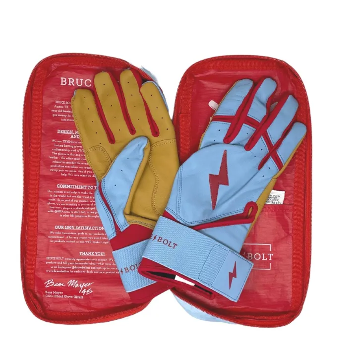 Sale BADER Series Long Cuff Batting Gloves Specialty|Blue