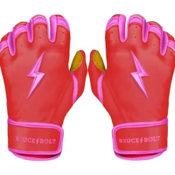 BADER Series Short Cuff Batting Gloves Pink|Red