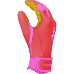 BADER Series Short Cuff Batting Gloves Pink|Red