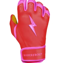 BADER Series Short Cuff Batting Gloves Pink|Red