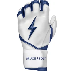 New CHROME Series Long Cuff Batting Gloves White|Blue