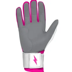 Online CHROME Series Long Cuff Batting Gloves Pink|White