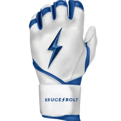 CHROME Series Long Cuff Batting Gloves Blue|White