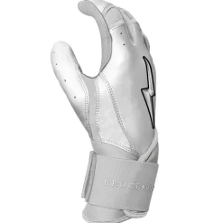 New CHROME Series Long Cuff Batting Gloves White|Batting Gloves