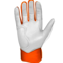 Discount CHROME Series Short Cuff Batting Gloves White|Orange