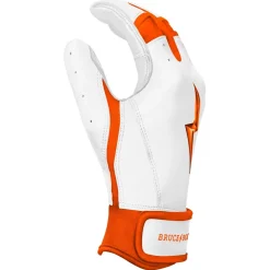 Discount CHROME Series Short Cuff Batting Gloves White|Orange
