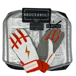Discount CHROME Series Short Cuff Batting Gloves White|Orange