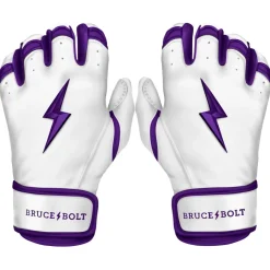 Best CHROME Series Short Cuff Batting Gloves White|Purple