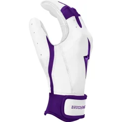Best CHROME Series Short Cuff Batting Gloves White|Purple