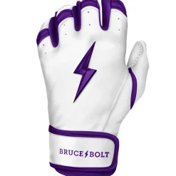 Best CHROME Series Short Cuff Batting Gloves White|Purple