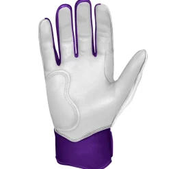 Best CHROME Series Short Cuff Batting Gloves White|Purple