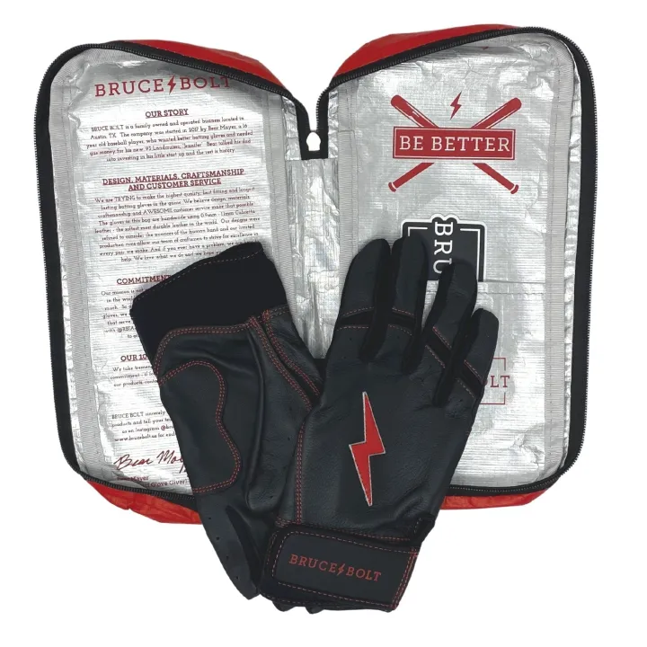 Outlet Creator Series Short Cuff Batting Gloves Black|Red