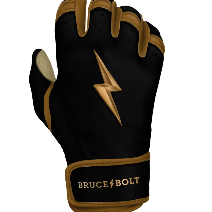 Sale GOLD SERIES Short Cuff Batting Gloves Specialty|Black
