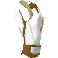 Clearance GOLD Series Short Cuff Batting Gloves Specialty|White