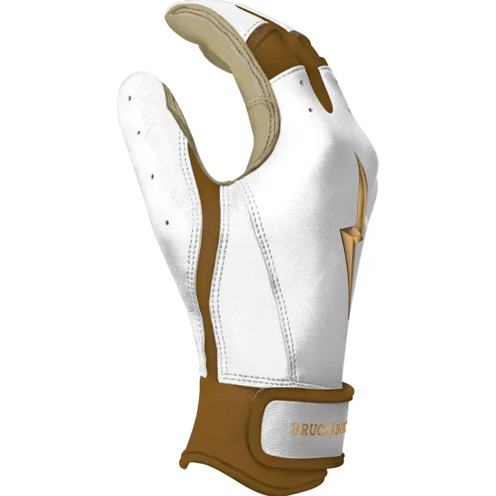 Clearance GOLD Series Short Cuff Batting Gloves Specialty|White