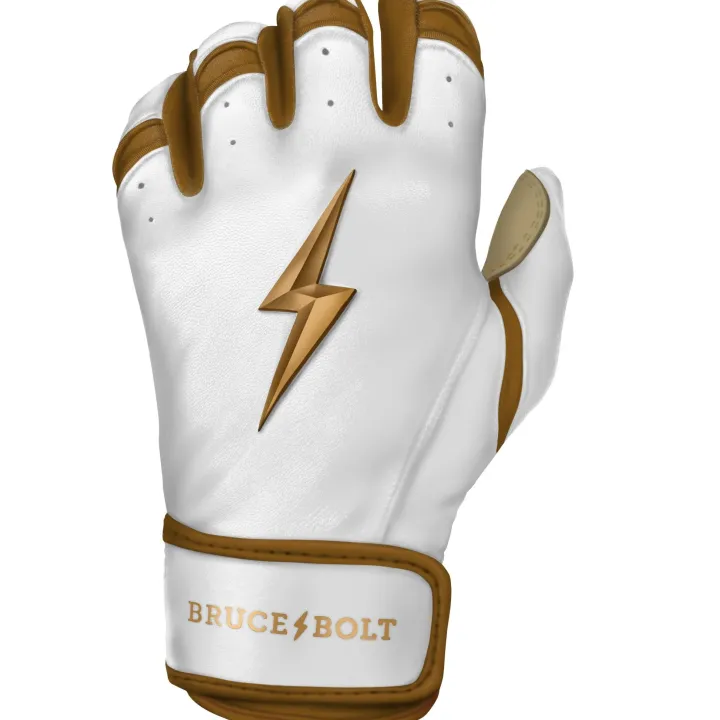 Clearance GOLD Series Short Cuff Batting Gloves Specialty|White