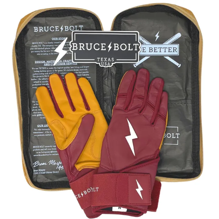 Long Cuff Batting Gloves Red|Batting Gloves