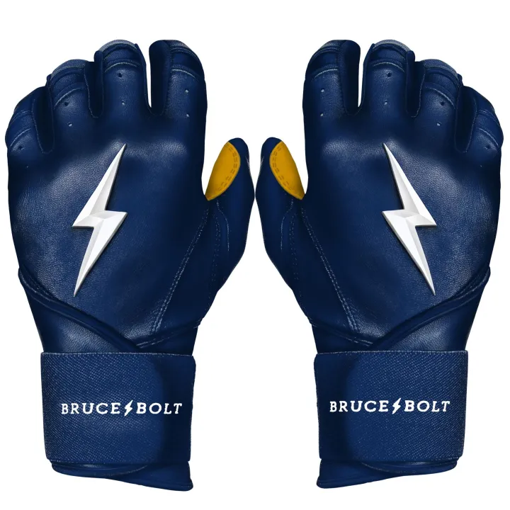 Long Cuff Batting Gloves Blue|Batting Gloves