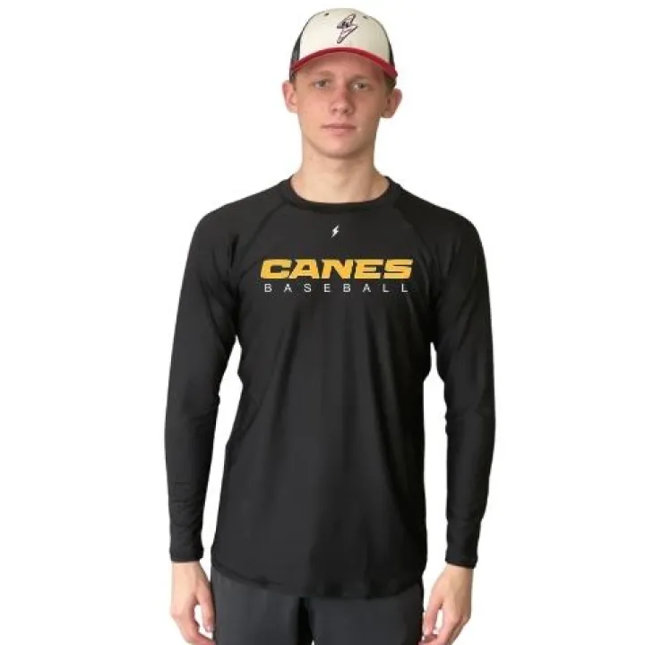 Outlet Long Sleeve Performance T-Shirt With Reflective Bolt Performance Tees