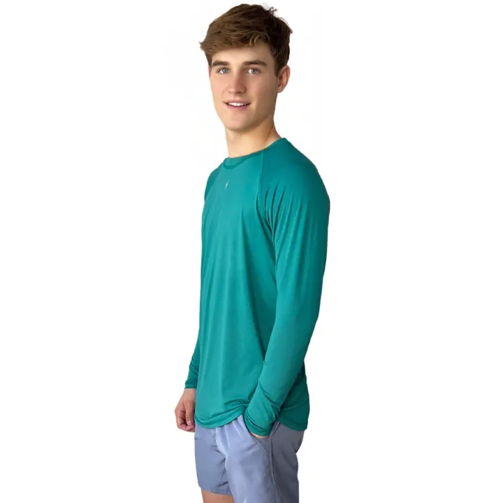 Long Sleeve Performance T-Shirt With Reflective Bolt Performance Tees