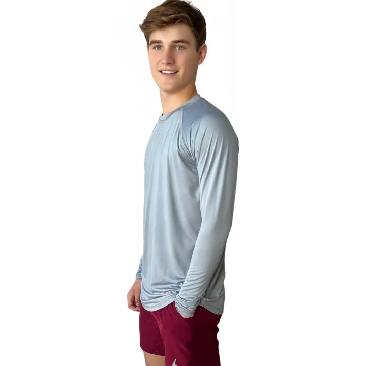 Online Long Sleeve Performance T-Shirt With Reflective Bolt Performance Tees