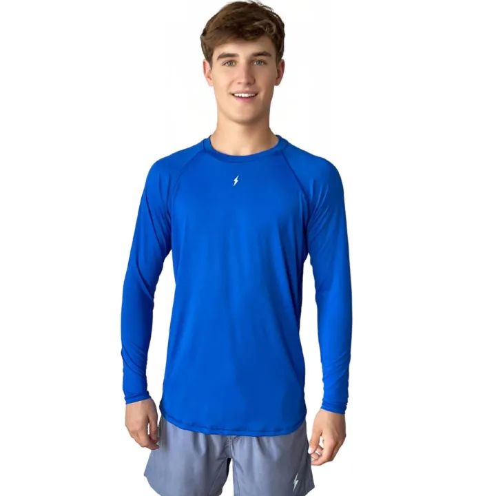 Outlet Long Sleeve Performance T-Shirt With Reflective Bolt Performance Tees