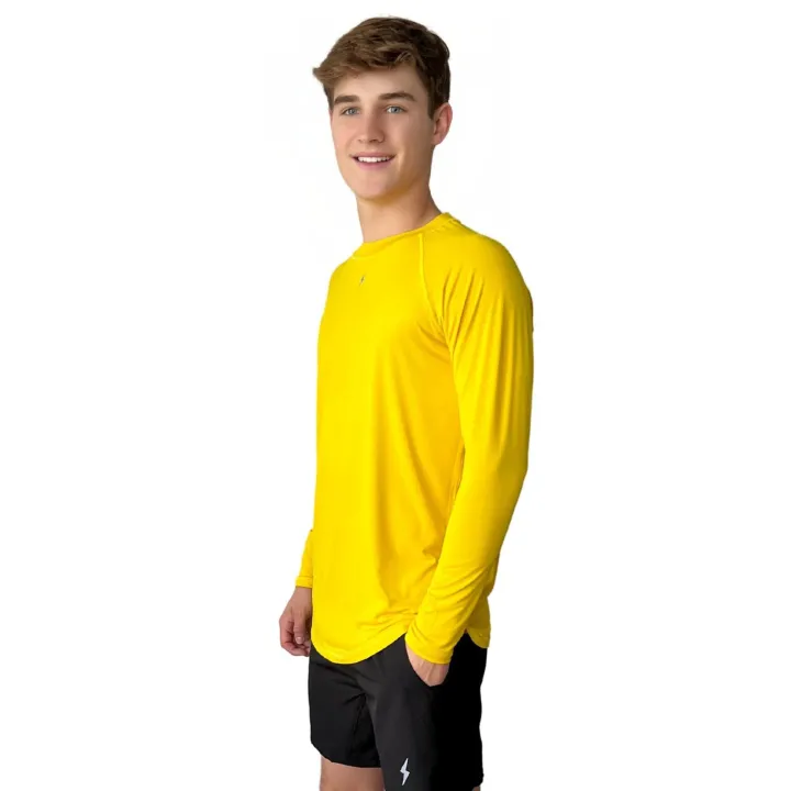 Best Long Sleeve Performance T-Shirt With Reflective Bolt Performance Tees