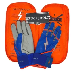 New NIMMO Series Long Cuff Batting Gloves Blue|Orange