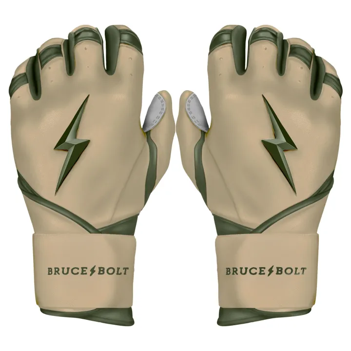 Patriot Series Long Cuff Batting Gloves Specialty|Brown