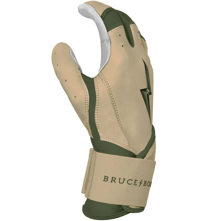 Patriot Series Long Cuff Batting Gloves Specialty|Brown