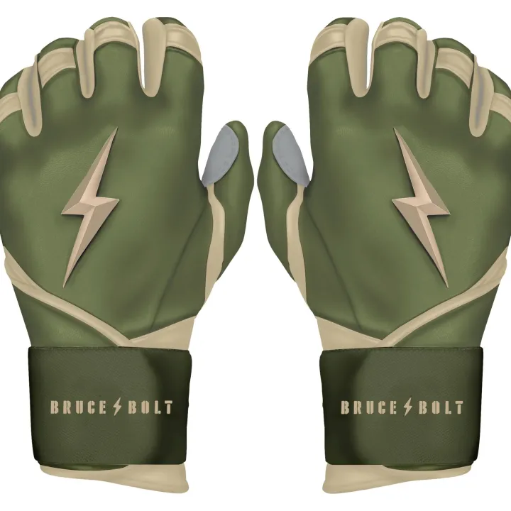 Patriot Series Long Cuff Batting Gloves Specialty|Green