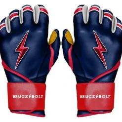 Online Patriot Series Long Cuff Batting Gloves Specialty|Blue