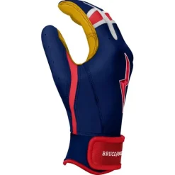 Online Patriot Series Short Cuff Batting Gloves Specialty|Blue