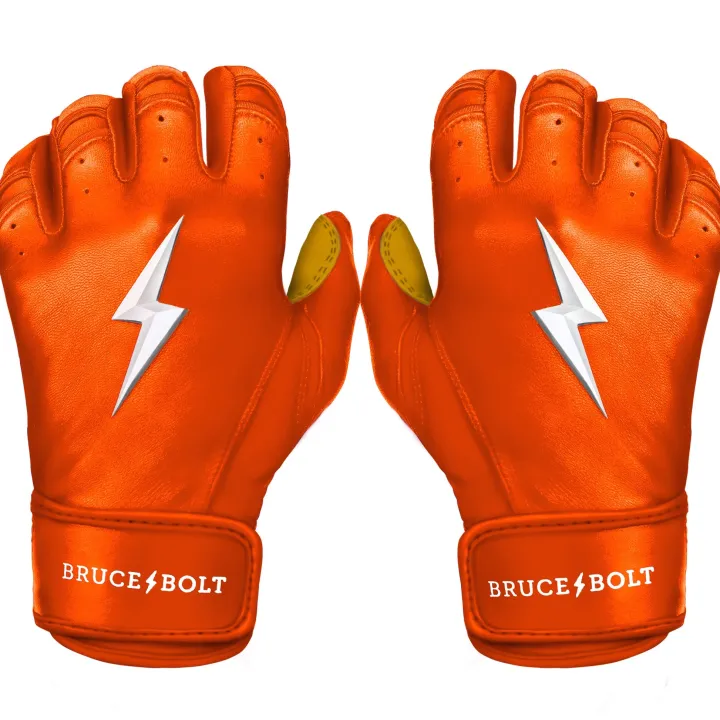 Sale Short Cuff Batting Gloves Orange|Batting Gloves