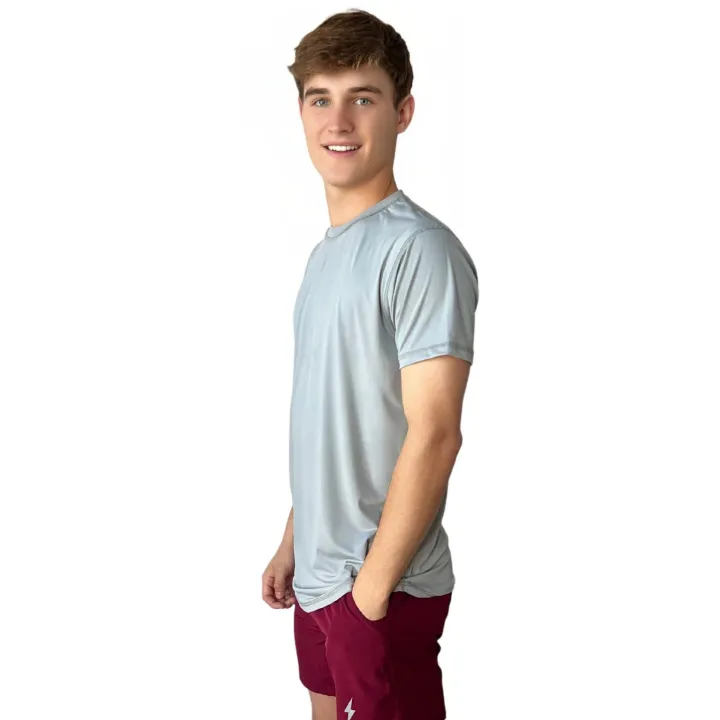 Outlet Short Sleeve Performance T-Shirt With Reflective Bolt Performance Tees