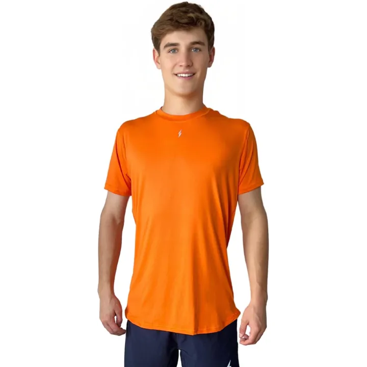 Hot Short Sleeve Performance T-Shirt With Reflective Bolt Performance Tees